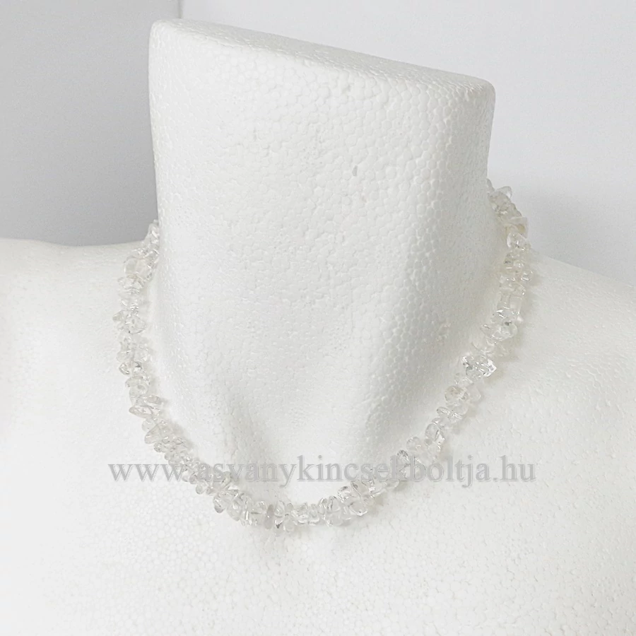 Hegyikristály szemcsés lánc 40 cm