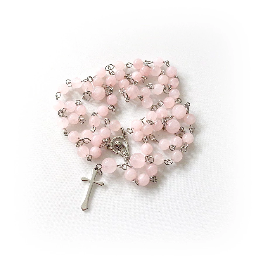 Rózsakvarc rózsafüzér 