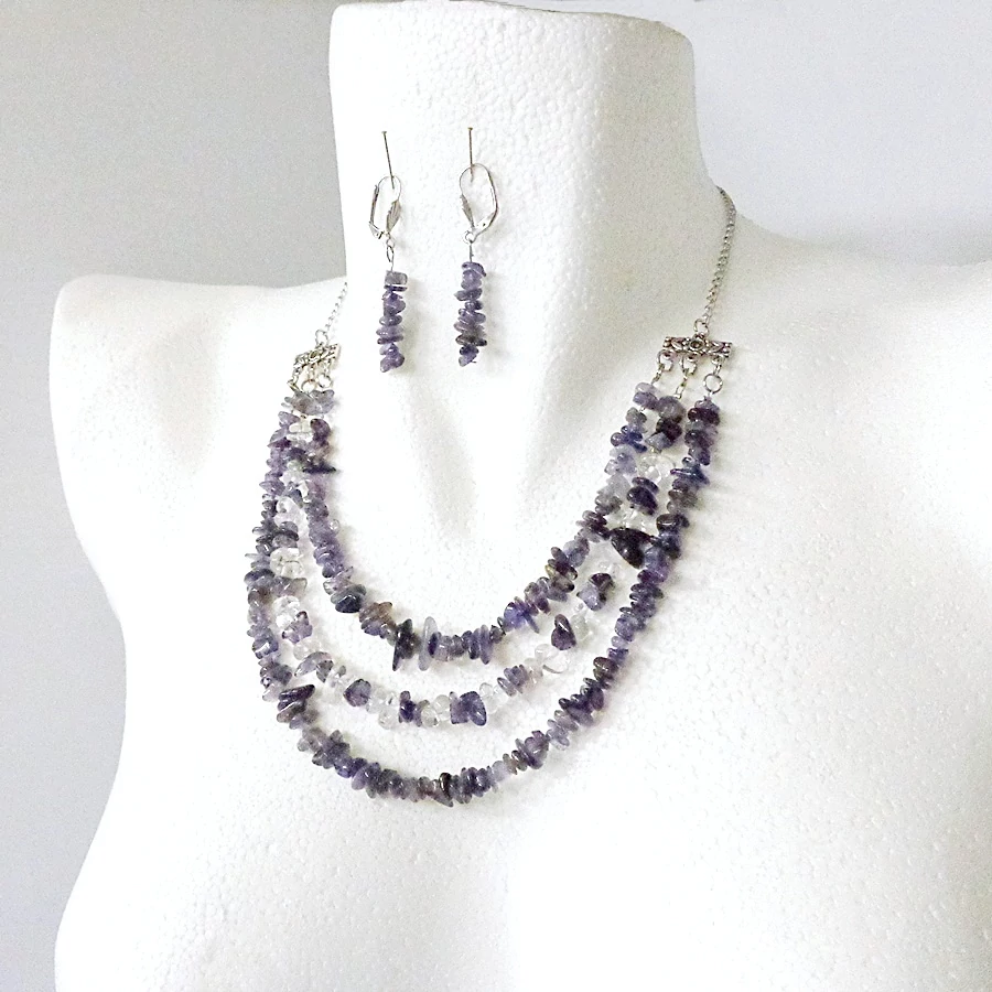 Kordierit - iolit szett hegyikristállyal